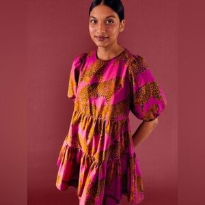 Farm Rio Artsy Tiger mini dress